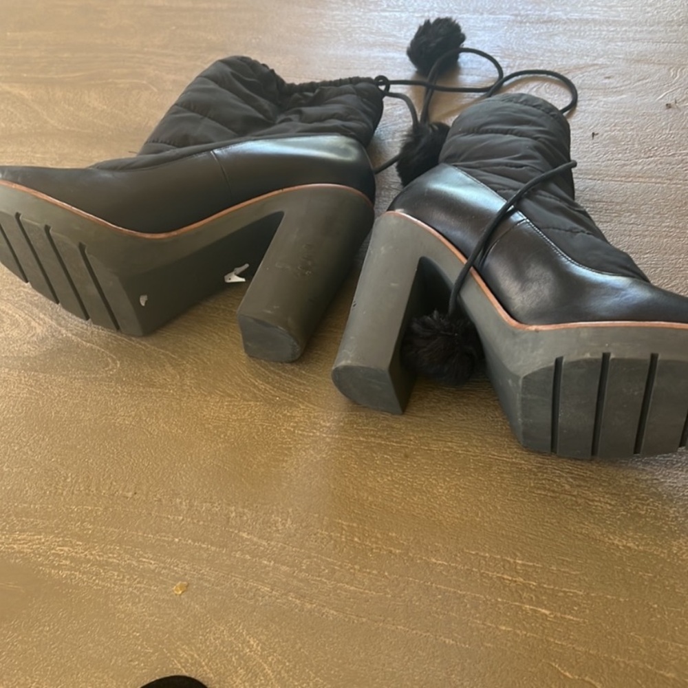 Kate Spade Black Quilted Boots View 5